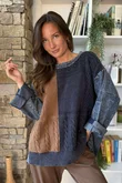 Duran Cable Knit Vintage Jumper Blue Denim
