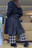 Duran Denim Trench Black