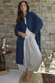 Dusk Bubble Cotton Duster Jacket Airforce