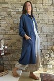 Dusk Bubble Cotton Duster Jacket Airforce