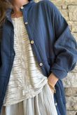 Dusk Bubble Cotton Duster Jacket Airforce