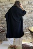 Dusk Bubble Cotton Duster Jacket Black
