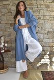 Dusk Bubble Cotton Duster Jacket Denim