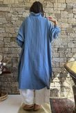 Dusk Bubble Cotton Duster Jacket Denim