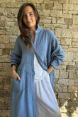 Dusk Bubble Cotton Duster Jacket Denim