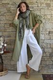 Dusk Bubble Cotton Duster Jacket Olive