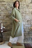 Dusk Bubble Cotton Duster Jacket Olive