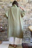 Dusk Bubble Cotton Duster Jacket Olive
