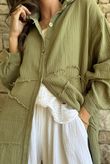 Dusk Bubble Cotton Duster Jacket Olive