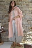 Dusk Bubble Cotton Duster Jacket Peachy Nude