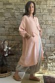 Dusk Bubble Cotton Duster Jacket Peachy Nude