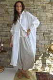 Dusk Bubble Cotton Duster Jacket White