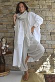 Dusk Bubble Cotton Duster Jacket White