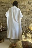 Dusk Bubble Cotton Duster Jacket White