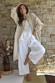 Dusk Bubble Cotton Duster Jacket Stone