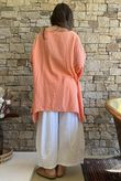 Dusk Bubble Cotton Parachute Top Apricot Sun