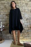 Dusk Bubble Cotton Parachute Top Black