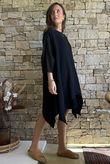 Dusk Bubble Cotton Parachute Top Black