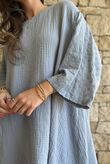 Dusk Bubble Cotton Parachute Top Bridgerton Blue