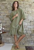 Dusk Bubble Cotton Parachute Top Olive