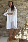 Dusk Bubble Cotton Parachute Top Warm White