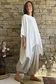 Dusk Bubble Cotton Parachute Top Warm White