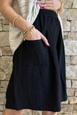 Dusk Bubble Cotton Shorts Black