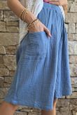 Dusk Bubble Cotton Shorts Denim