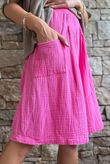 Dusk Bubble Cotton Shorts Hot Pink