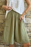 Dusk Bubble Cotton Shorts Olive
