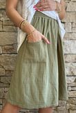 Dusk Bubble Cotton Shorts Olive