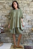 Dusk Bubble Cotton Shorts Olive