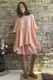 Dusk Bubble Cotton Shorts Peachy Nude