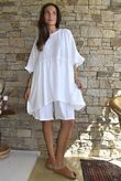 Dusk Bubble Cotton Shorts White