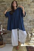 Dusk Bubble Cotton Smock Top Airforce
