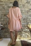 Dusk Bubble Cotton Smock Top Peachy Nude