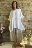Dusk Bubble Cotton Smock Top White