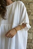 Dusk Bubble Cotton Smock Top White