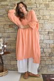 Dusk Bubble Cotton Teabag Smock Dress Apricot Sun
