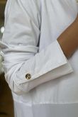 Essential Body Stretch Cotton Button Faux Shirt White `