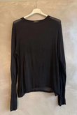 Essential Cashmere Blend Sheer Layering Top Black /6=
