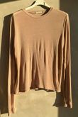 Essential Cashmere Blend Sheer Layering Top Dusky Nude