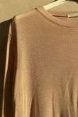 Essential Cashmere Blend Sheer Layering Top Dusky Nude