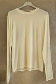 Essential Cashmere Blend Sheer Layering Top Ecru