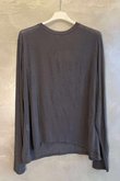 Essential Cashmere Blend Sheer Layering Top Graphite /14=