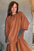 Essential Cashmere Blend Sheer Layering Top Graphite 