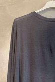 Essential Cashmere Blend Sheer Layering Top Graphite /14=