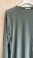Essential Cashmere Blend Sheer Layering Top Khaki /14=