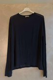 Essential Cashmere Blend Sheer Layering Top Navy /14=