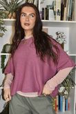 Essential Cashmere Blend Sheer Layering Top Rose 